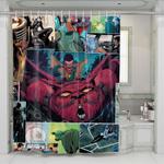 collage art comic dc shower curtains 0
