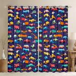 collection of colorful car all over blackout curtains set kids room car lovers blackout window curtains 100 polyester 41 7 107 9 0
