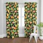 collection of pumpkin all over curtain set house decor pumpkin lovers blackout window curtains 100 polyester 41 7 107 9 0