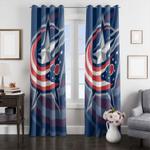 colombus blue jackets america logo window curtain 0