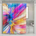 color rainbow explode pattern shower curtains 0