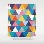 color triangle shower curtain 0