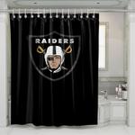 colored logo of oakland raiders shower curtains 0