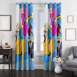 colorful adventure time window curtains 0