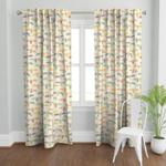 colorful bats all over pattern print blackout curtains house gift blackout window curtains 100 polyester 41 7 107 9 0