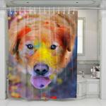 colorful dog shower curtains 0