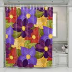 colorful flower blossom together shower curtains 0