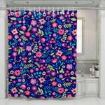 colorful flowers pattern theme shower curtains 0