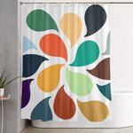 colorful water drops shower curtain 0