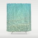colors of the sea water clear turquoise shower curtain 0