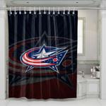 columbus blue jackets shower curtains 0