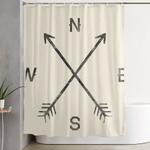 compass natural shower curtain 0