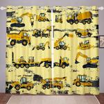 construction vehicle curtains heavy machinery equipment window curtains truck crane curtain home decorations blackout window curtains 100 polyester 41 7 107 9 0