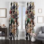 contrast my hero academia band music window curtain 0