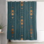 copper art deco on emerald shower curtain 0