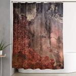 copper glitter stone and ink abstract gem glamour marble shower curtain 0