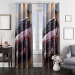 cossack and shell car racing rally window curtain 0