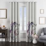 cow line purple window curtains 0