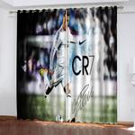 cr7 pattern curtains blackout window drapes room decoration 0