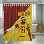craving gold cavaliers lebron james shower curtains 0