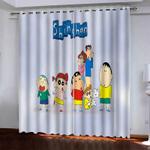 crayon shin chan pattern curtains blackout window drapes 0