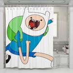 crazy finn adventure time shower curtains 0