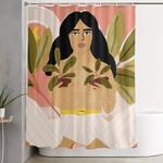 crazy plant lady shower curtain 0