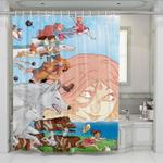 crossover spirited away and ghibli shower curtains 0