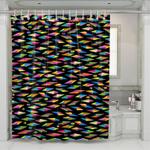crystal diamond colorful and skull shower curtains 0