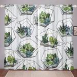 crystal rock plants garden window curtain gift to gardener stone lotus blackout window curtains 100 polyester 41 7 107 9 0