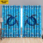 custom name turtle starfish all around under the sea curtain summer vibe blackout window curtains 100 polyester 417 1079 1 0