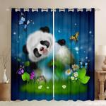 cute panda cuddle earth butterfly flower window curtain pandas pet blackout window curtains 100 polyester 41 7 107 9 0