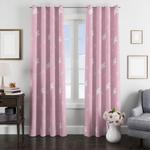 cute rabbit white pattern window curtain 0