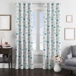 cute whale ocean blue window curtain 0