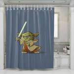 cute yoda star wars shower curtains 0