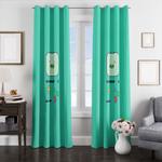 cyan beemo adventure time window curtains 0
