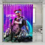 cyberpunk lifeline vaporwave shower curtains 0