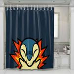 cyndaquil on fire shower curtains 0