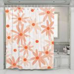 daisy pink and orange shower curtains 0