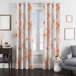 daisy pink and orange window curtain 0