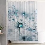 dandelion blue shower curtain 0