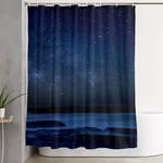 dark night california coastal waters shower curtain 0