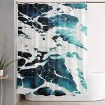 dark ocean waves shower curtain 0