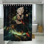 dark universe black goku shower curtains 0