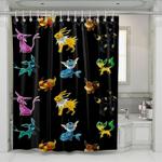 darkness of eevee species shower curtains 0