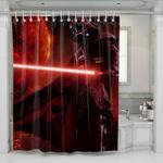 darth vader with light saber star wars shower curtains 0