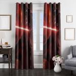 darth vader with light saber star wars window curtains 0