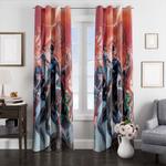 dc heroes comic character window curtains 0