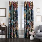 dc superhero character window curtains 0