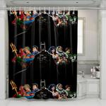 dc universe superhero assemble shower curtains 0
